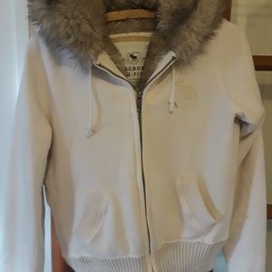 Abercrombie and Fitch womens fur lined hoodie